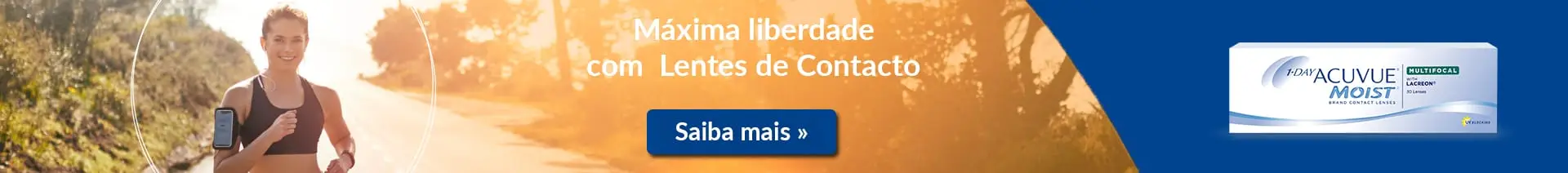 Máxima liberdade com lentes contacto 1-Day Acuvue Moist Multifocal Lentes de Contacto 365