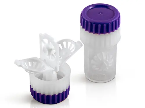 Estojo Barril Tampa Giratória Acessório Lentes de Contacto