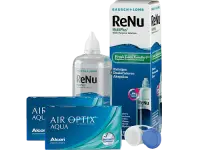Lentes de Contato Air Optix Aqua + Renu Multiplus - Packs