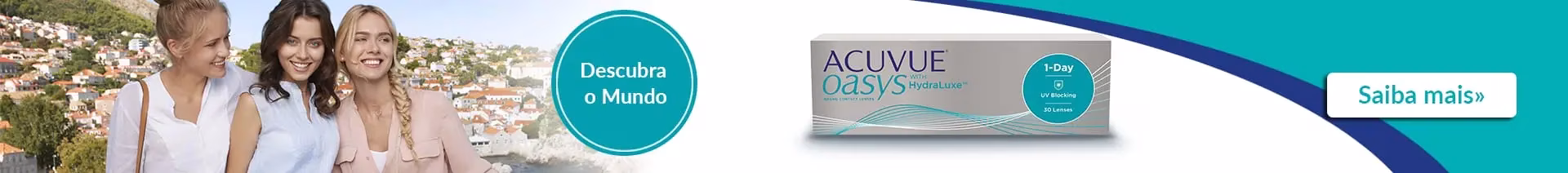 Descubra o mundo com as lentes de contacto Acuvue Oasys 1-Day
