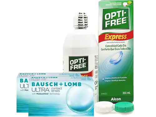 Lentes de Contato Bausch+Lomb ULTRA + Opti-Free Express - Packs