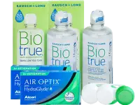 Lentes de Contato Air Optix Plus HydraGlyde for Astigmatism + Biotrue - Packs