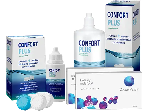 Lentes de Contato Biofinity Multifocal + Confort Plus - Packs