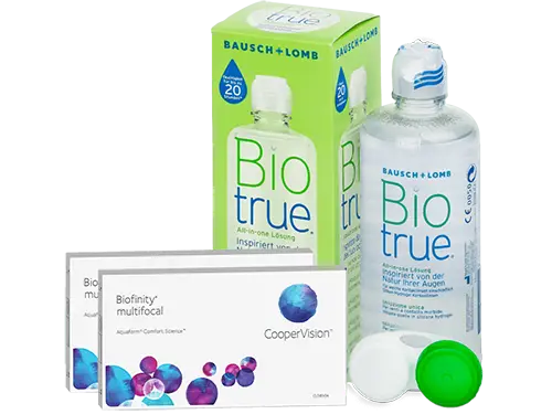 Lentes de Contato Biofinity Multifocal + Biotrue - Packs