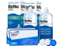 Lentes de Contato Soflens 59 + Renu Multiplus - Packs