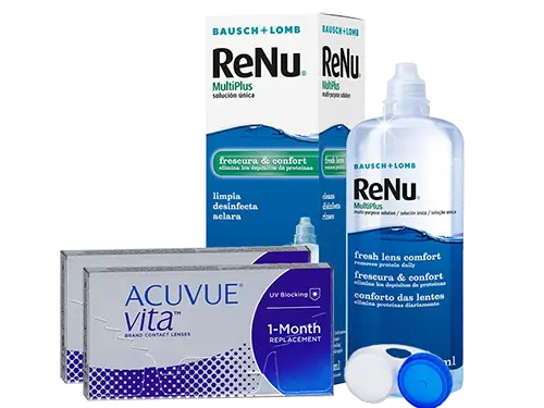 Lentes de Contato Acuvue Vita + Renu Multiplus - Packs