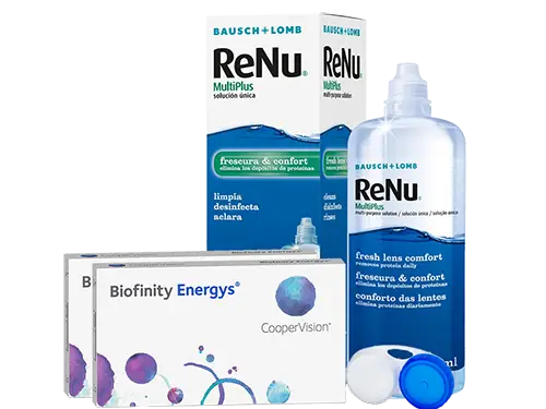 Lentes de Contato Biofinity Energys + Renu Multiplus - Packs